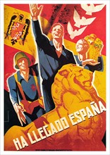 Spanish Civil War nationalist (pro-Franco) propaganda poster 1938