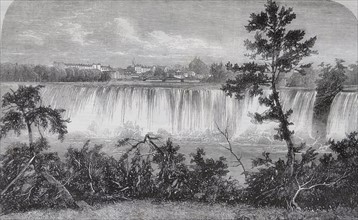 Engraving depicting the American Falls