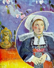 Painting titled 'La belle Angèle'