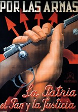 Spanish civil war nationalist (francoist) poster 1937