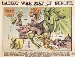 Map of Europe characterising the rival super powers