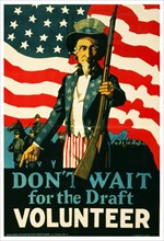 Colour poster encouraging people to enlist with the American Army