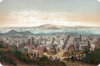 Painting titled 'Vue de San-Francisco Vista de San-Francisco'