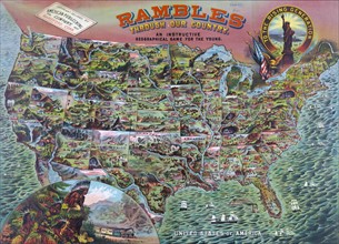 Geographical game called 'Rambles through our Country'