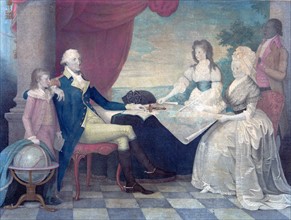 Portrait of the Washington Family painted by Edward Savage
