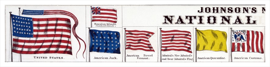 US (American) national and colonial flags 1914
