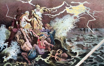 Colour illustration titled 'The Russian Deluge'