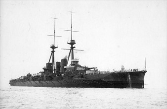 Photograph of a Japanese Navy Battle Cruiser during World War One