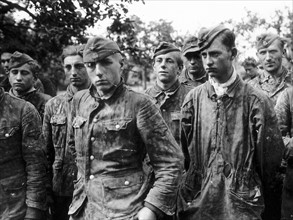 Photograph of German prisoners from an SS Panzerdivison 1945