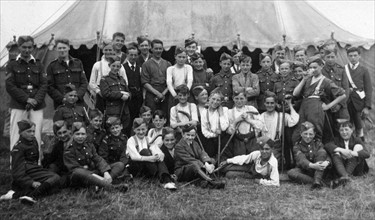 Photograph taken at a Camp for the American Boys Brigade 1914