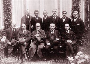 Sigmund Freud with colleagues at the Congress at the Hague