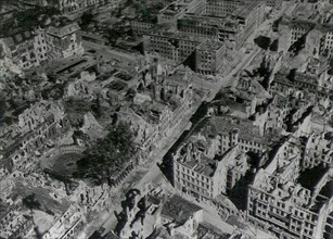 Berlin bomb damage at the concluding weeks of world war two