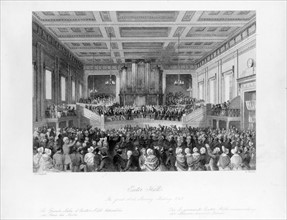 Exeter Hall, the great anti-slavery meeting, 1841
