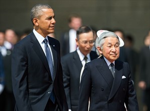 Barack Obama and Japanese Emperor Akihit