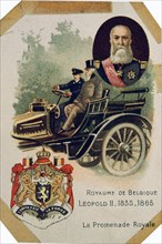 King Leopold II of Belgium in a motorcar