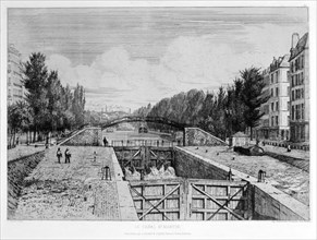 1880 illustration of the Canal Saint-Martin