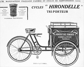 French 'Hirondelle Triporteur' Tricycle bike circa 1890