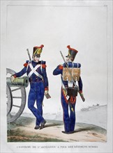 Uniformed cavalryman of the Swiss Army Artillery's Regiment, 1823