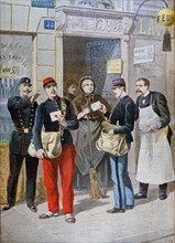 Postal workers on strike, Paris, France 1899