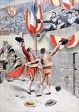 French sailors at a Spanish bullfight