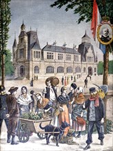 Illustration showing the Duchy of Luxembourg Pavilion, at the Exposition Universelle of 1900