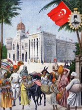 Illustration showing the Egyptian Pavilion, at the Exposition Universelle of 1900
