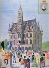 Illustration showing the Belgian Pavilion, at the Exposition Universelle of 1900