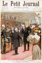 Oscar II, King of Sweden visits France