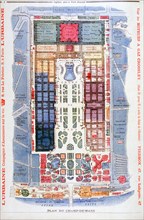 Illustration showing a plan for the Exposition Universelle of 1900