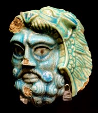 Roman-Egyptian, Faience amulet depicting the Lion Headed Hercules