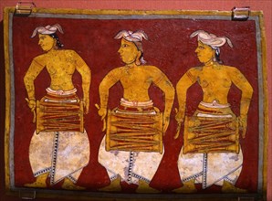 Painted terracotta plaque from Sri Lanka