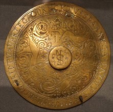 Saddle ornaments, crupper bosses and plaques, 17th-18th century, Icelandic, engraved with prayers and decoration