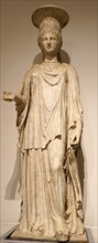 Plaster cast of the Townley Caryatid which was a high Pentelic marble caryatid, depicting a female figure