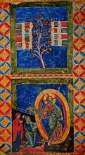 Fresco depicting Christ in Limbo Delivering the Elders - Exultet Roll