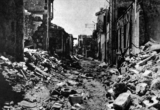 Photograph of a ruined street in the Port of Jaffa, Israel