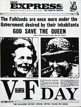Cover of the Daily Express' Falklands Victory Special Edition