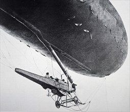 Photograph of a Belgian military observation balloon used during the First World War