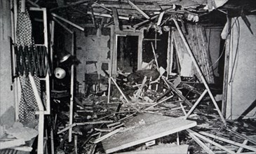 Photograph taken of the Wolf's Lair conference room after the 20th July explosion