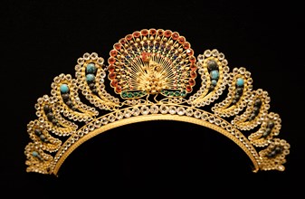 Decorative hair comb made from gold metal from Italy