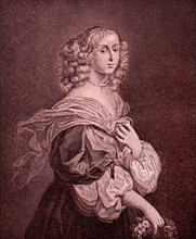 Engraved portrait of Christina, Queen of Sweden