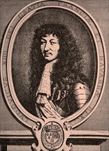 Engraved portrait of Louis XIV of France