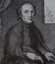 Engraved portrait of Francesc Vicent Garcia