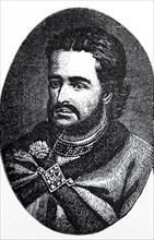 Engraved portrait of Ivan V of Russia
