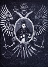 Engraved portrait of Sofia Alekseyevna of Russia