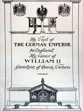 Title page of a programme commemorating a visit by Kaiser Wilhelm II