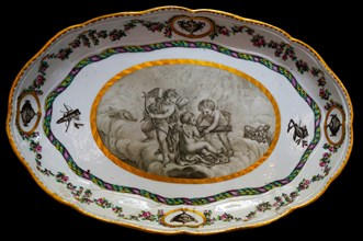 A decorative tea service engraved by Francesco Bartolozzi