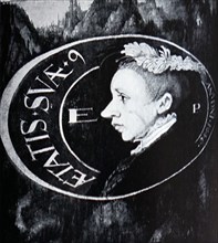 Perspective portrait of King Edward VI of England