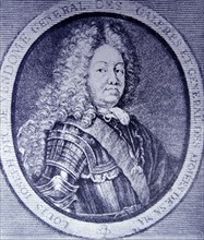 Engraved portrait of Louis Joseph, Duke of Vendôme
