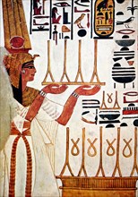 Fresco from the tomb of Queen Nefetari, first of the Great Royal Wives of Ramesses the Great