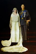 Photograph taken on the wedding day of King George VI